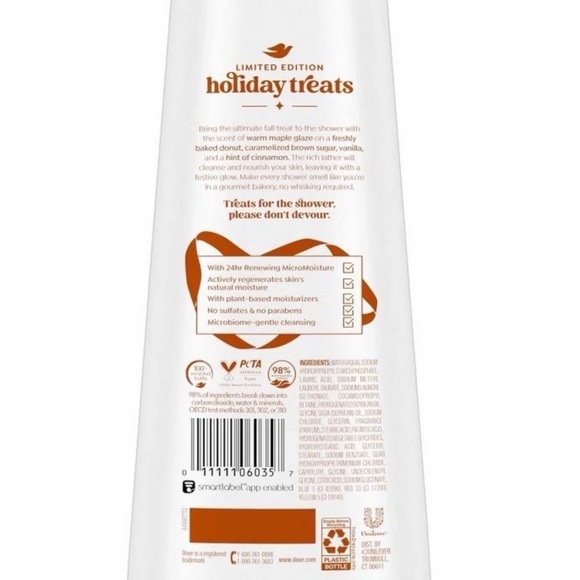 Dove Maple Glazed Donut Nourishing Body Wash - 20 oz, NEW - Picture 2 of 2